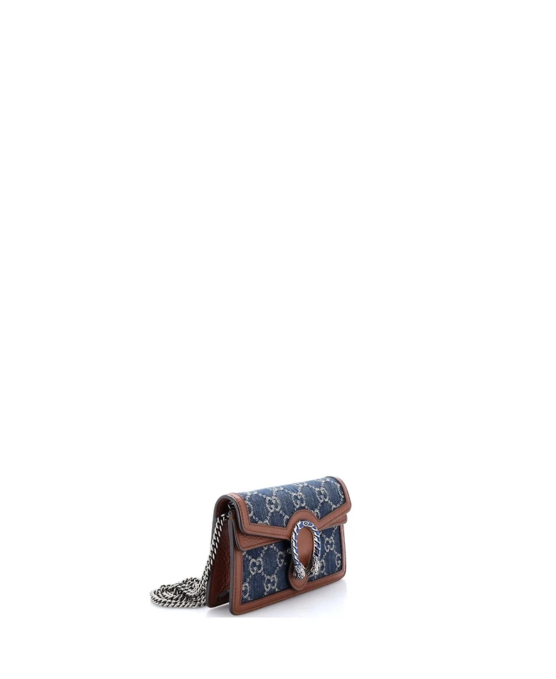 Pre-Owned Gucci Super Mini Dionysus Bag Gg Denim