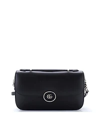 Pre-Owned Gucci Small Petite Gg Flap Shoulder Bag Leather