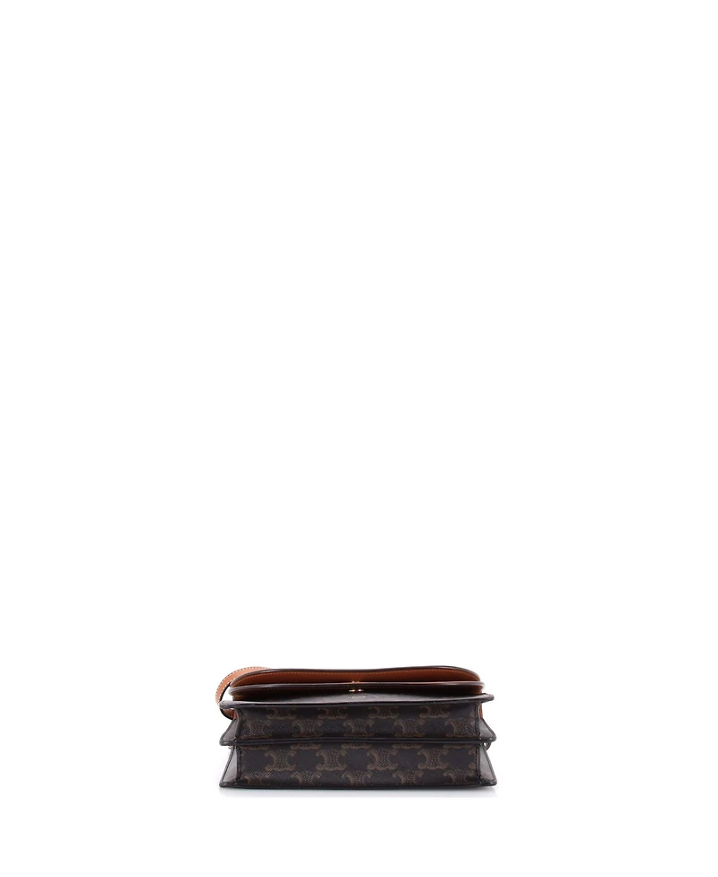 Pre-Owned Celine Wallet on Strap Triomphe Coated Canvas