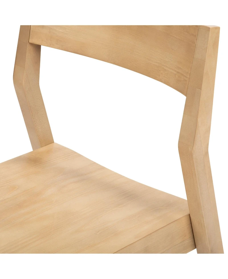 Plank+Beam Modern Counter High Table, Wirebrush + 4 Chairs