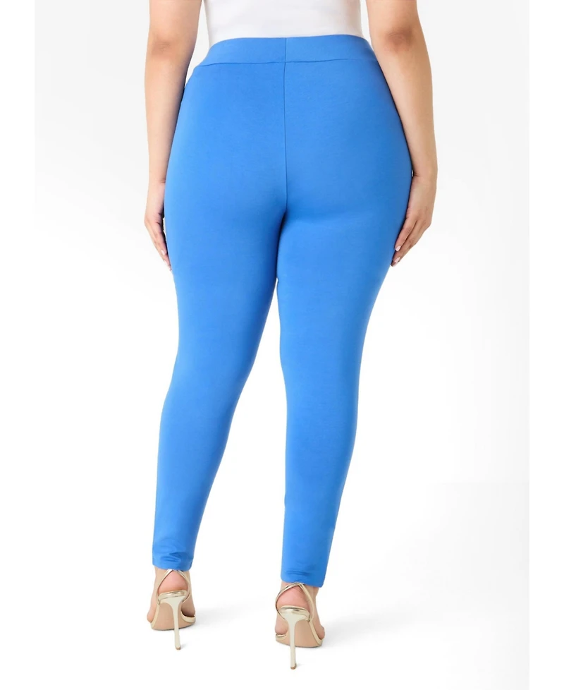 Ashley Stewart Plus Sizes Seamed Ponte Leggings