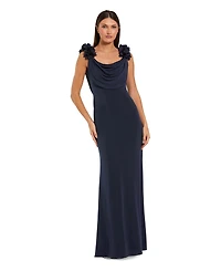 Mac Duggal Women's One-Shoulder Mermaid 3D-Flower Gown