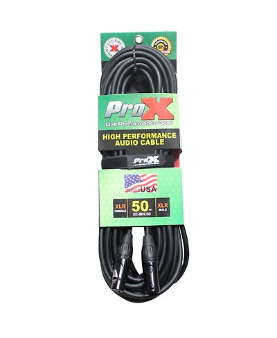 ProX Xc-MIC50 Balanced Microphone Cable 50 ft., Xlr-f to Xlr-m