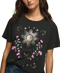 Lucky Brand Women's Celestial Sun Boyfriend Graphic T-Shirt