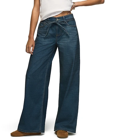 Lucky Brand Women's Liquid Denim Luxe High-Waisted Wide-Leg Medium Rinse Jeans