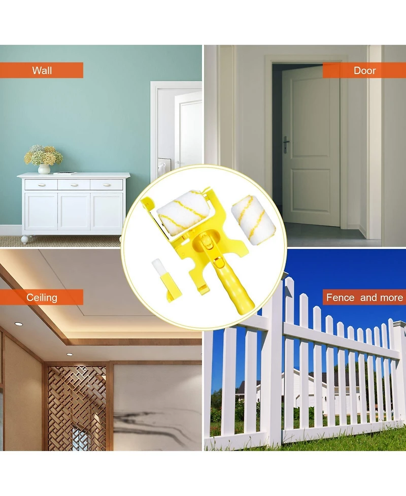 Xdovet Roller Brush Kit Handheld Tool Wall Ceiling Paint