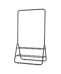 Sugift Heavy-Duty Clothes Rack with Hanging Rod and 2 Storage Shelves