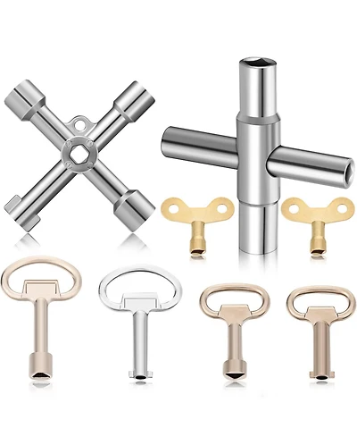 Xdovet Utility Key Kit Water Wrench Sillcock Radiator Meter Faucet Lock