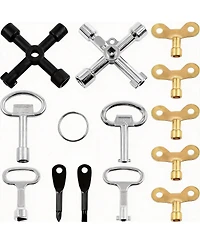 Xdovet Plumber Key Tool Set Cross Triangle Spanner Faucet Socket Radiator Meter Box