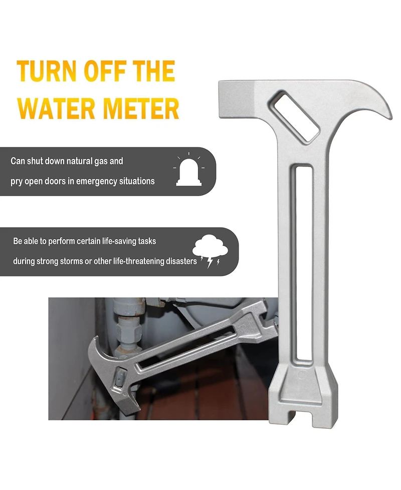Xdovet Gas Shut Off Wrench 4-in-1 Emergency Tool 2pieces
