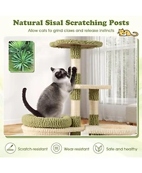 Sugift 38 in Tall Multi-Level Kitten Tower with Condo Bed and Hammock