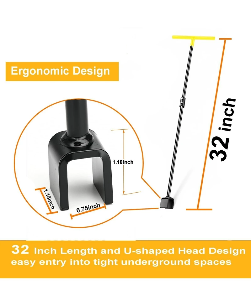 Xdovet Water Meter Key and 4-Way Utility Key T-Handle Valve Tool