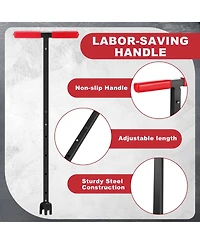 Xdovet Water Meter Key Steel Wrench T-handle Adjustable 4-way Cross Tool