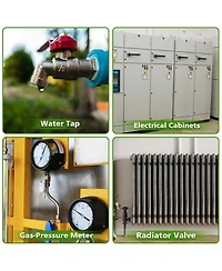 Xdovet Water Meter Key 4-Way T-Handle Shut Off Tool