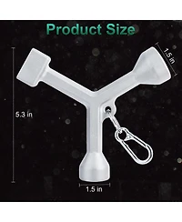 Xdovet 304 Stainless Steel Meter Curb Box Key Wrench Pentagon Bolts Pit Cover Water Valve Shut Off Tool