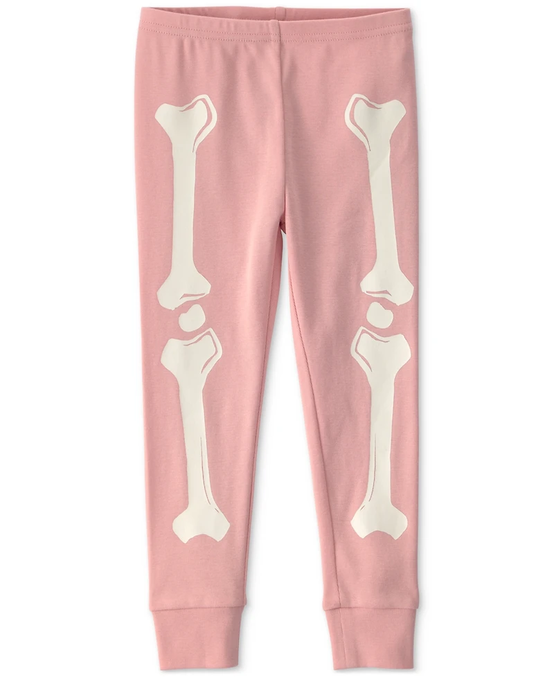 Carter's Baby Girls' Halloween Skeleton Cotton Snug-Fit Pajama, 2-Piece Set