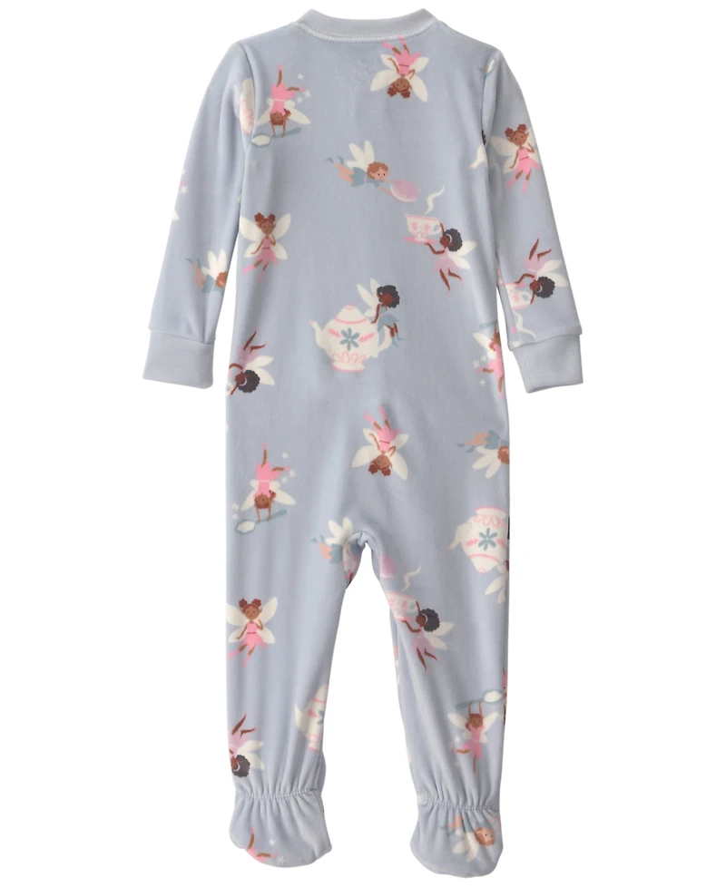 Carters Baby Girls' Fairies 2-Way Zip Dream Plush Snug-Fit Footed Pajama