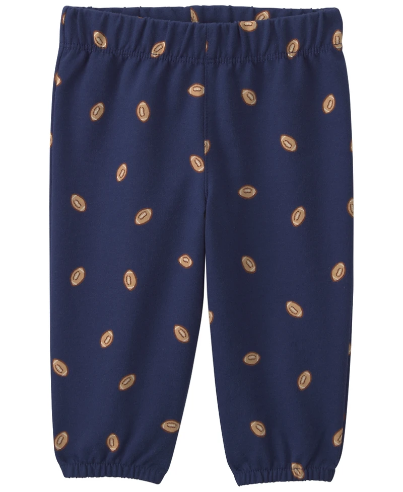 Carter's Baby Boys' Football Graphic French Terry Sweatshirt and Print Pants, 2-Piece Set