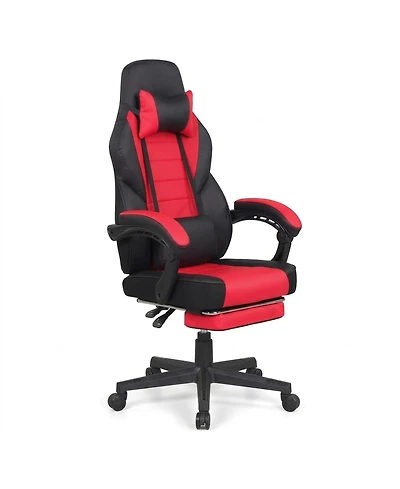 Sugift Ergonomic Video Game Chair with Headrest Reclining Backrest and Footrest