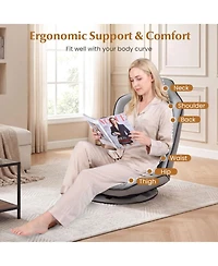Sugift 360degree(s) Swivel Gaming Floor Chair with 5-Level Adjustable Backrest