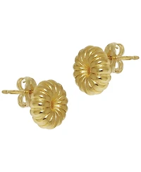 Macy's Ribbed Donut Stud Earrings in 14k Yellow Gold