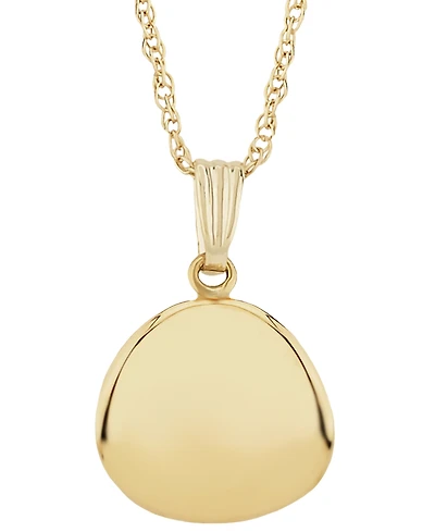 Macy's Dapped Disc Pendant Necklace in 14k Yellow Gold