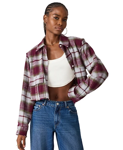 Steve Madden Women's Marlow Collared Long-Sleeve Top