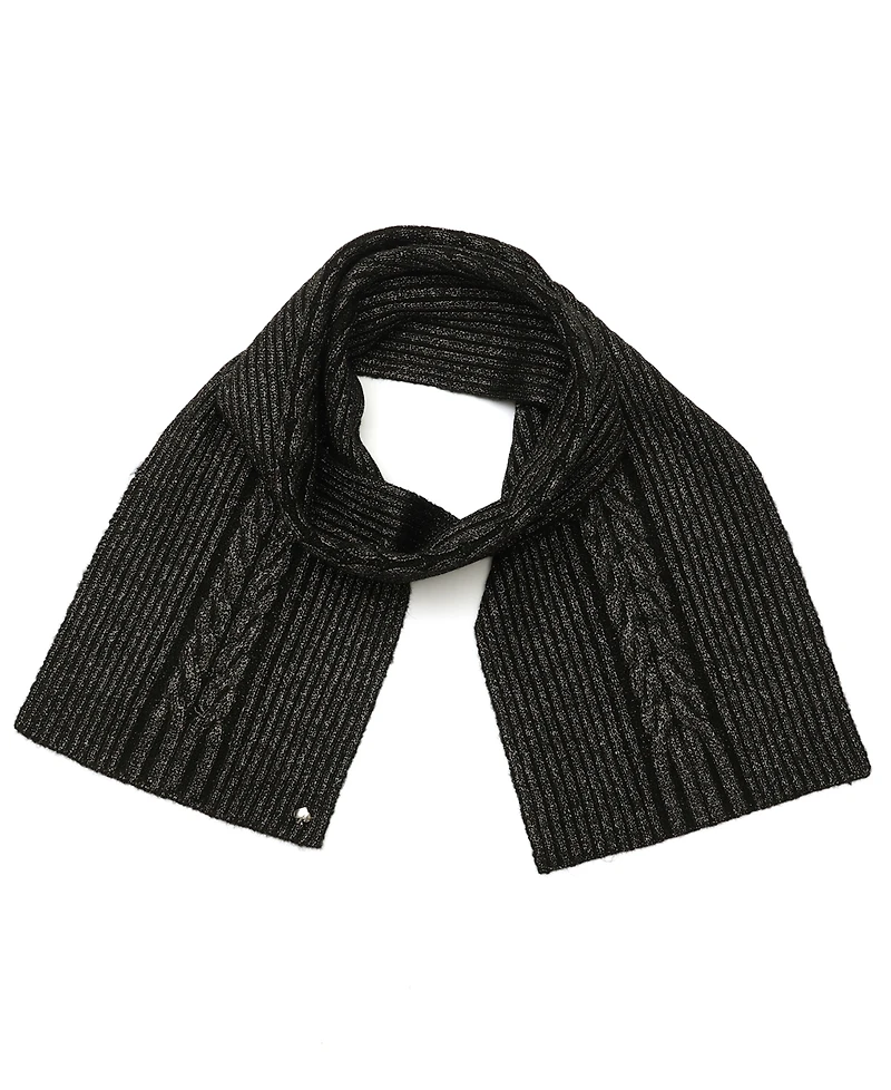 kate spade new york Women's Metallic Cable Knit Scarf