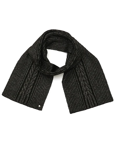 kate spade new york Women's Metallic Cable Knit Scarf