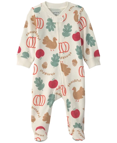 Carter's Baby Boys' and Baby Girls' Thanksgiving 2-Way Zip Sleep & Play