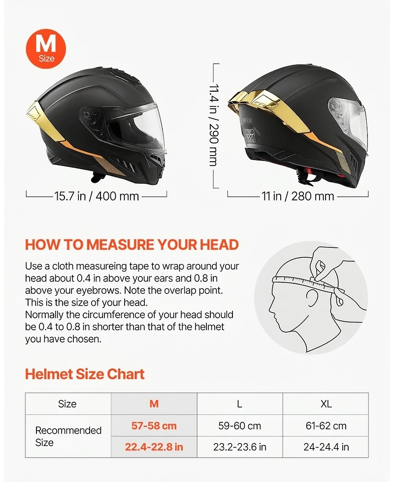 Hongge Dual Visor Full Face Motorcycle Helmet for Adult Riders