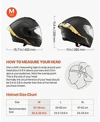 Hongge Dual Visor Full Face Motorcycle Helmet for Adult Riders