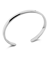 Devata 5mm Cuff Bracelet in Rhodium Plated Sterling Silver