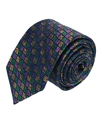 Trafalgar Men's Carnival Diamond Necktie and Pocket Square Bundle