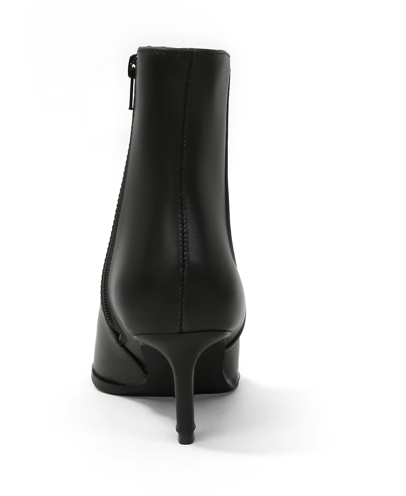 Berness Women's Adina Pointed Toe Kitten Heel Ankle Boots