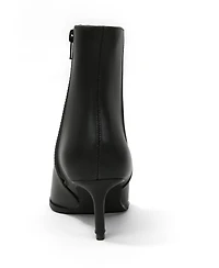 Berness Women's Adina Pointed Toe Kitten Heel Ankle Boots