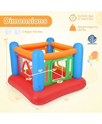 Hongge 3-in-1 Blow Up Jumping House with Transparent Side Walls