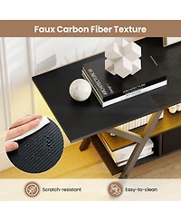 Sugift 65 in Tv Stand with Power Outlets and Led Lights