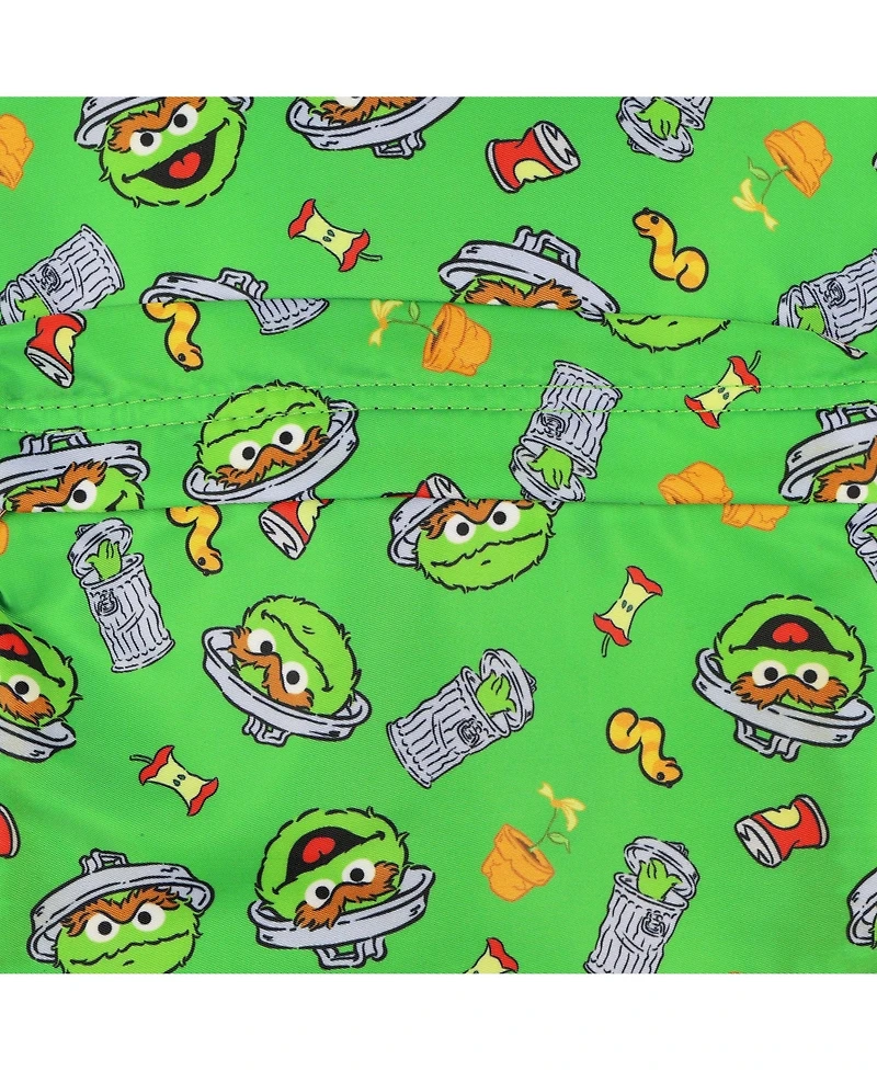 Sesame Street Oscar The Grouch Backpack All Over Design with Adjustable Straps