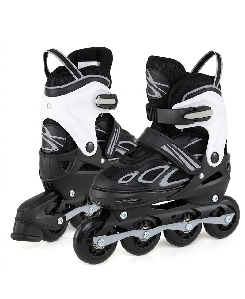 Sugift 4 Sizes Adjustable Roller Skates with Light-Up Wheels for Youth