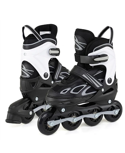 Sugift 4 Sizes Adjustable Roller Skates with Light-Up Wheels for Youth