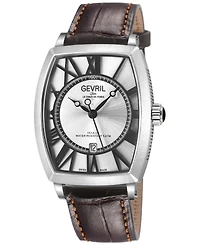 Gevril Men's Swiss Made Oculus Swiss Automatic Italian Leather Strap Watch