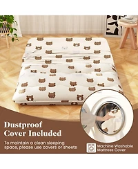 Sugift Full Size Foldable Futon Mattress with Washable Cover and Carry Bag