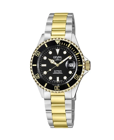 Gevril Men's Swiss Made Wall Street Swiss Automatic Two tone Stainless Steel Bracelet Watch