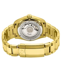 Gevril Men's Swiss Made West Village Swiss Automatic Ip Gold Stainless Steel Bracelet Watch
