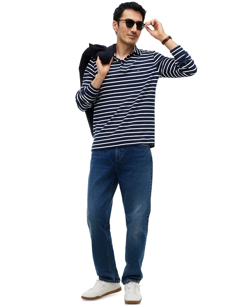 Tommy Hilfiger Men's Waffle Stripe Polo Shirt