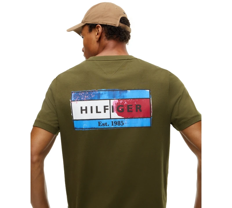 Tommy Hilfiger Men's Brand Love Back Flag Graphic T-Shirt
