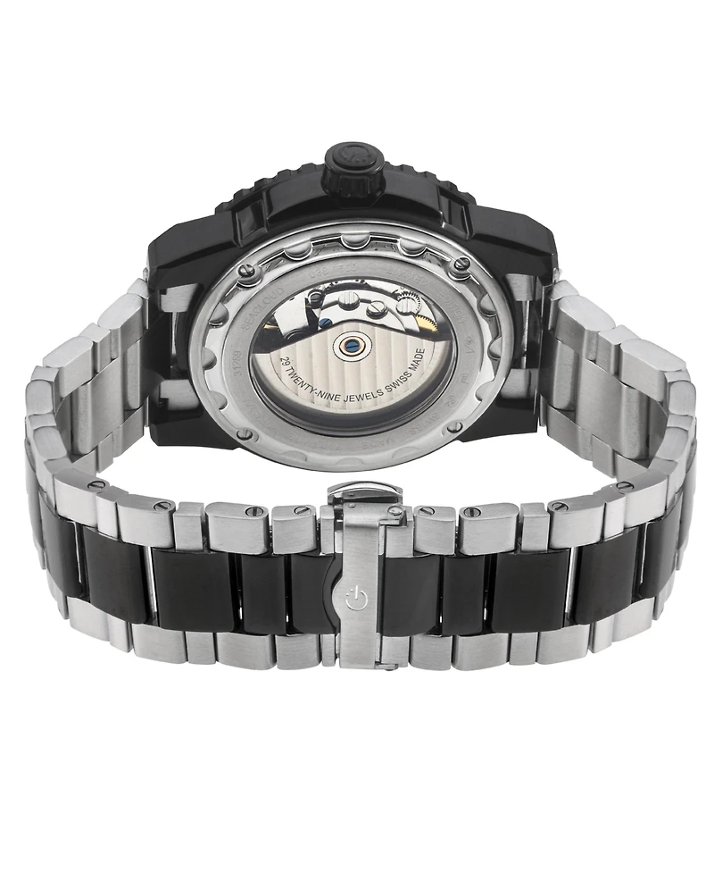 Gevril Men's Swiss Made Seacloud Swiss Automatic Two tone Stainless Steel Bracelet Watch