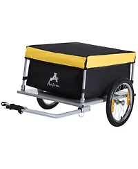 Mountaintop Bicycle Cargo Trailer, Yellow, Two-Wheel Bike Luggage Wagon with Removable Cover