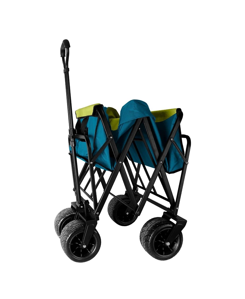 Mountaintop FedEx pickup only) Collapsible Folding Wagon Utility Outdoor Camping Garden Cart with Adjustable Handle